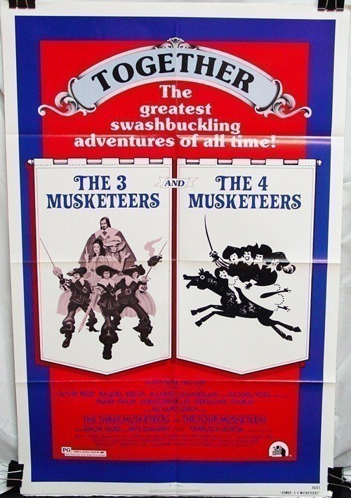Double Feature Combo Poster: The Three Musketeers (1974) & The Four Musketeers (1975)