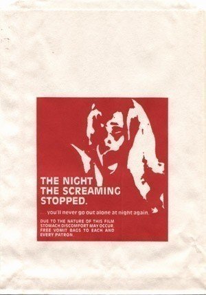 Night the Screaming Stopped Promotional Barf Bag