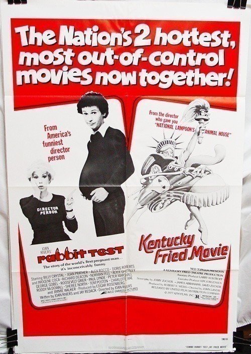 Double Feature Combo Poster: Rabbit Test (1978) & Kentucky Fried Movie (1977)