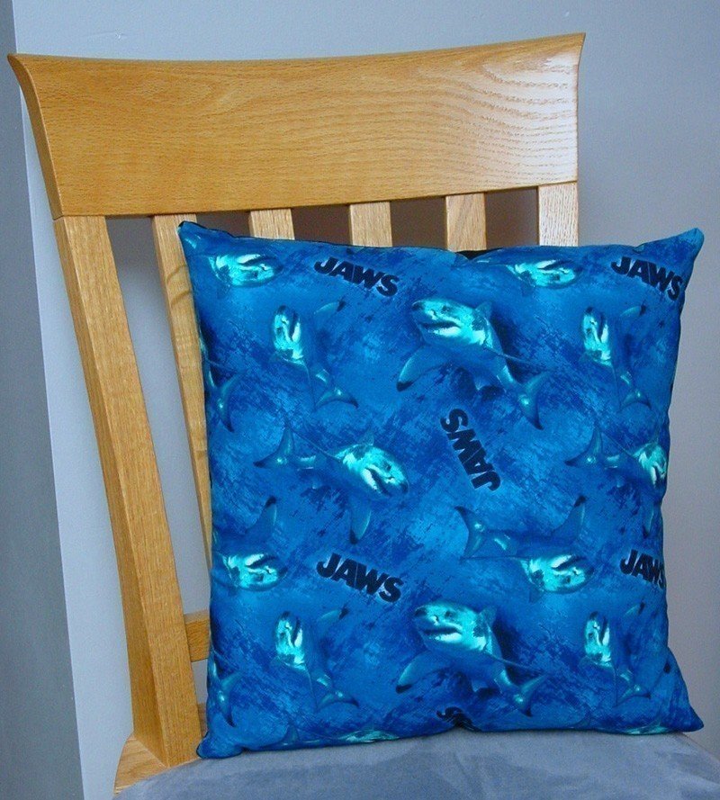 Jaws - Large Handmade 16x16" Accent or Throw Pillow