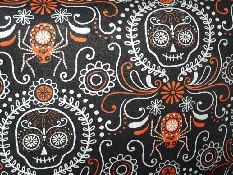 Sugar Skull - Large Handmade 16x16" Accent or Throw Pillow