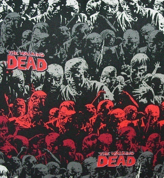 Walking Dead Zombie Design - Large Handmade 16x16" Accent or Throw Pillow