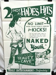 Double Feature Combo Poster: Naked Youth (1960) & Beauty Cave (1961)