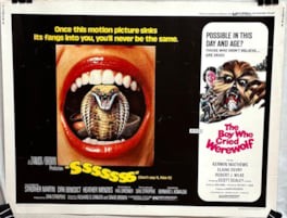 Double Feature Combo Poster: SSSSSSS & The Boy Who Cried Werewolf (1973)