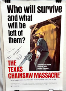 The Texas Chainsaw Massacre (1974) Poster Signed